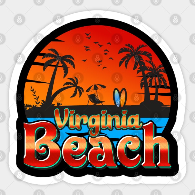 Virginia beach Sticker by Tonibhardwaj